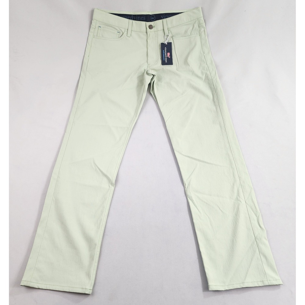 Vineyard Vines jeans Slim pants W 32 L 32 green straight stretch zip $124 mens